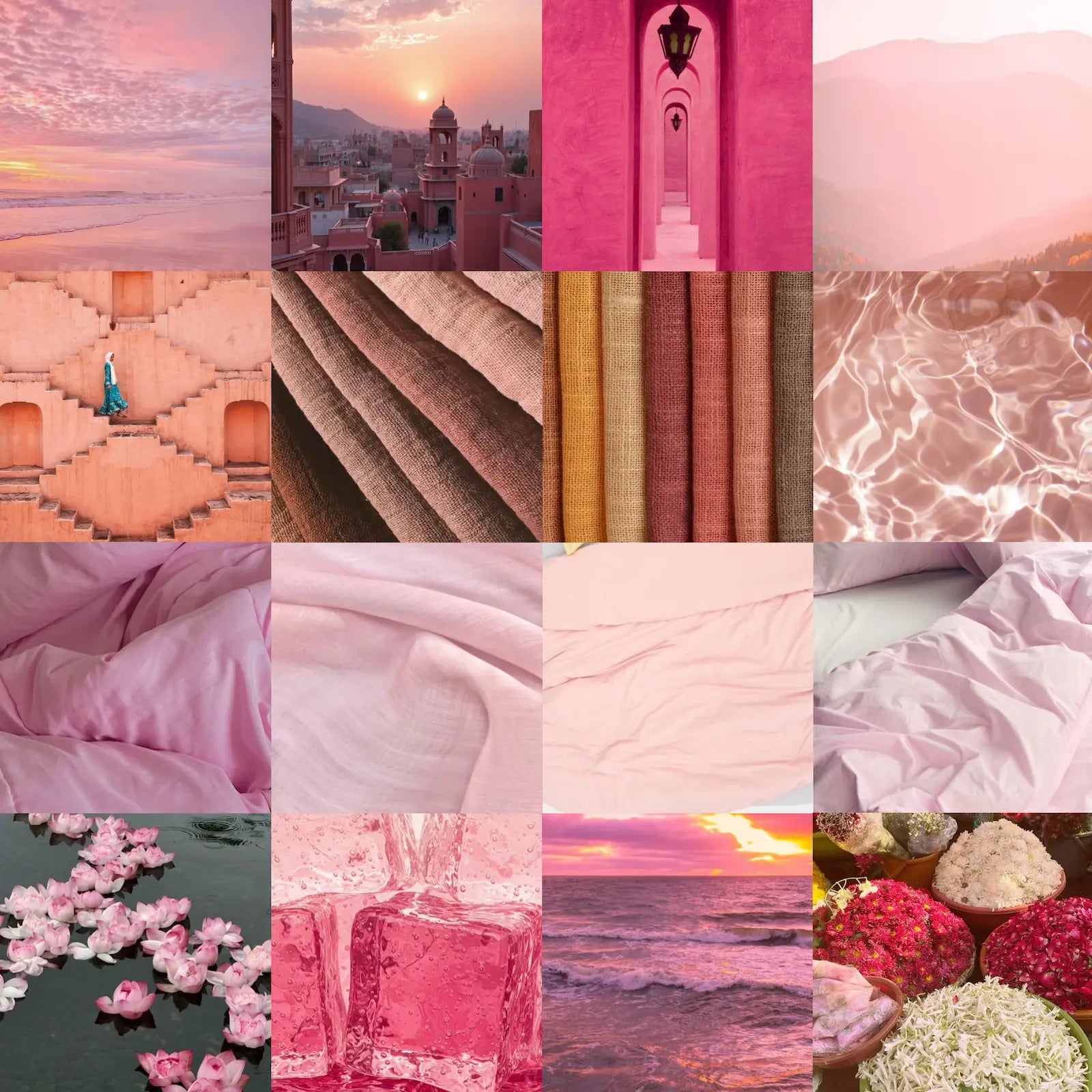 Soft blush pink bedroom aesthetic. Pehla Noor bedding collection