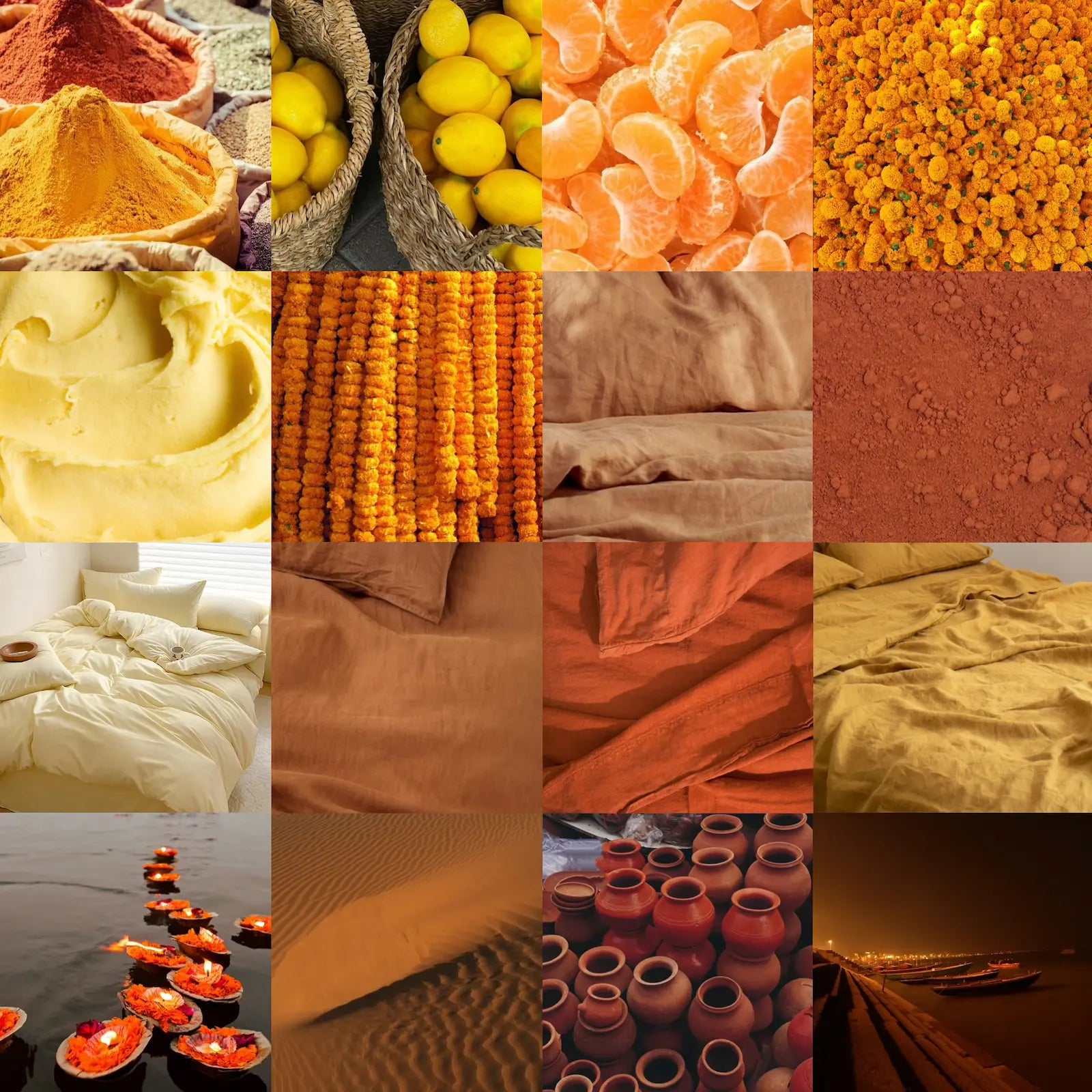 Warm natural bedroom aesthetic. Aamras collection by Saanjh Homes