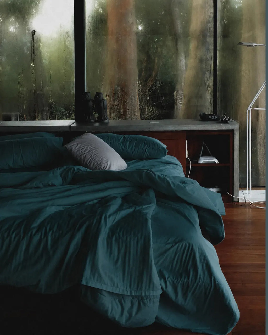 300 TC 100% Cotton Duvet Cover Petrol (Baagh)