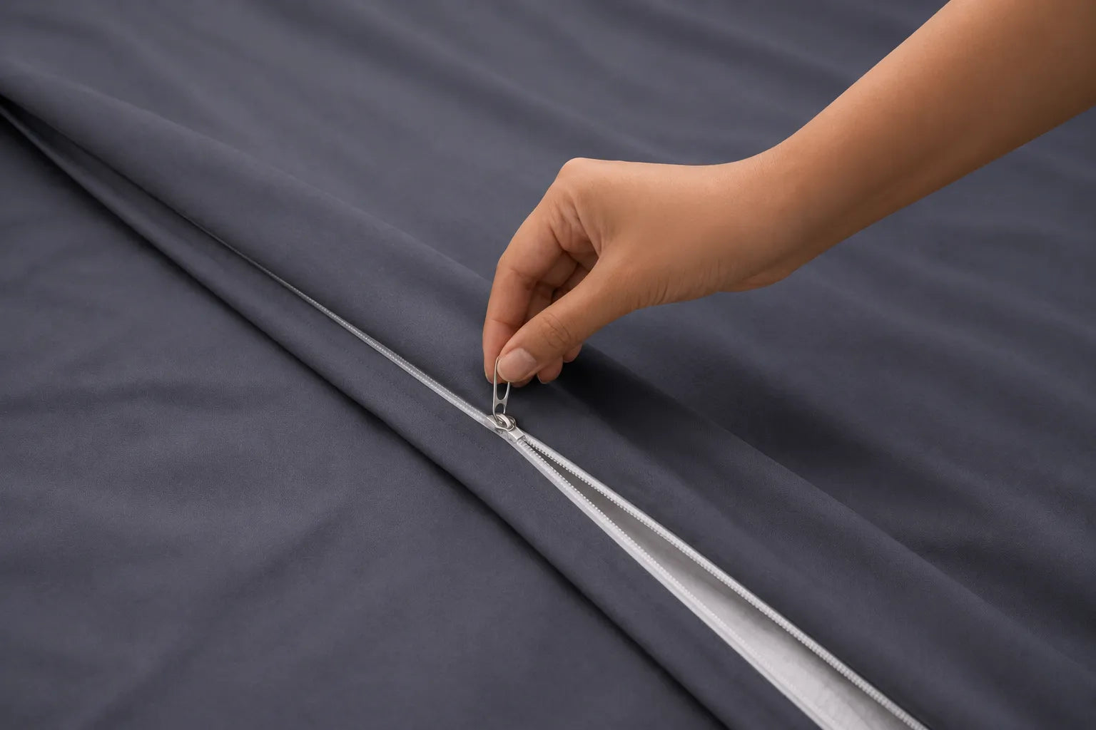 300 TC 100% Cotton Duvet Cover Ash (Kohra Sa Dil)