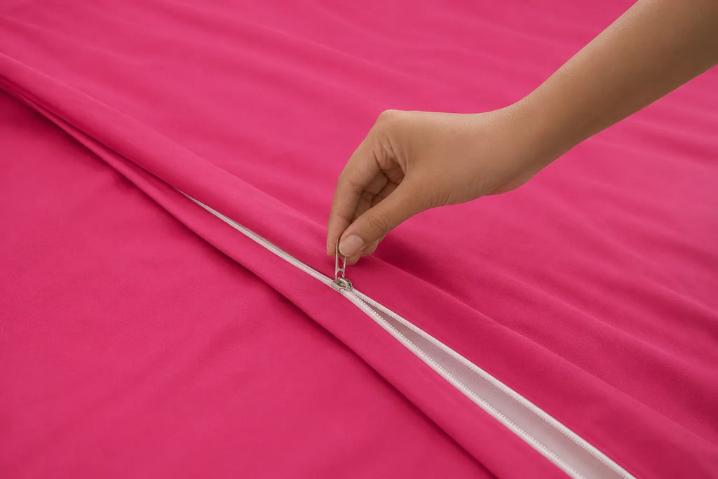 300 TC 100% Cotton Duvet Cover Lingonberry (Pehla Noor)