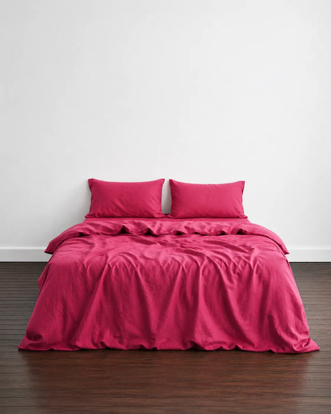 300 TC 100% Cotton Duvet Cover Lingonberry (Pehla Noor) — Lingonberry