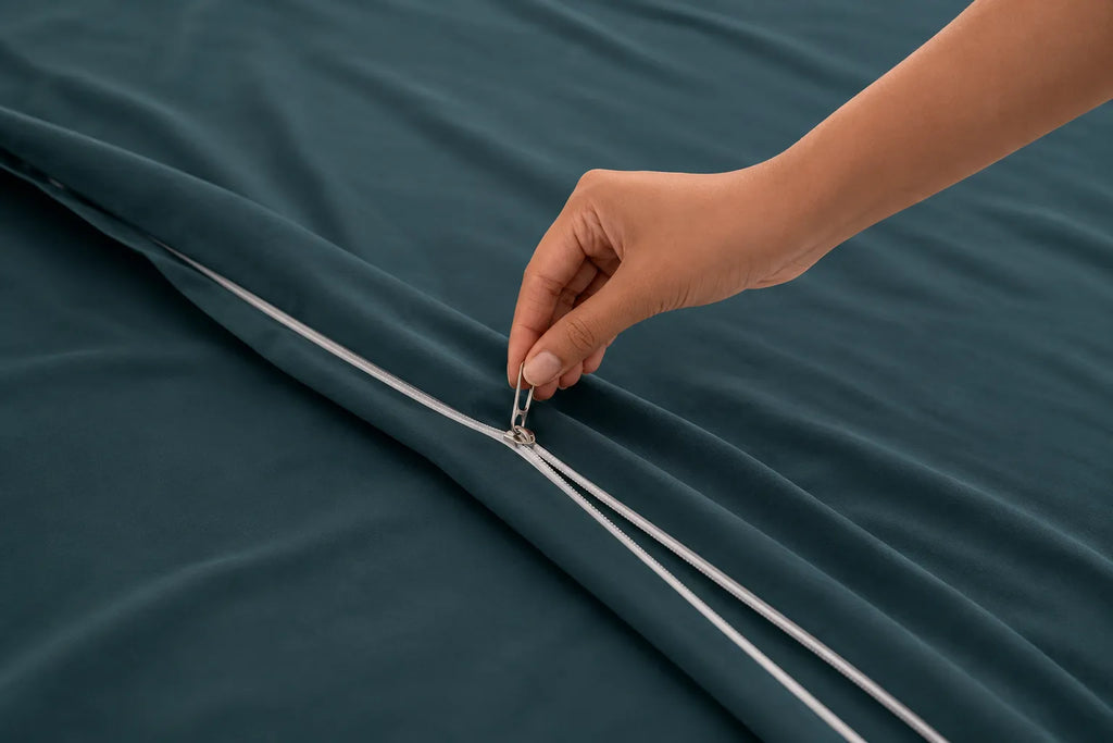300 TC 100% Cotton Duvet Cover Petrol (Baagh)