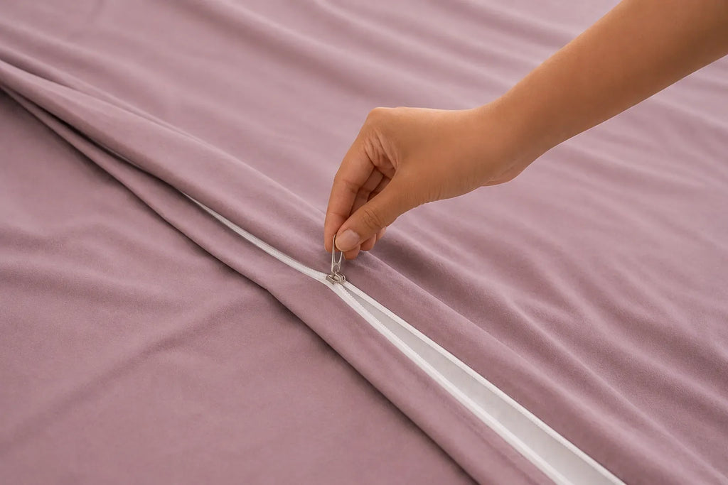300 TC 100% Cotton Duvet Cover Rosewater (Pehla Noor)