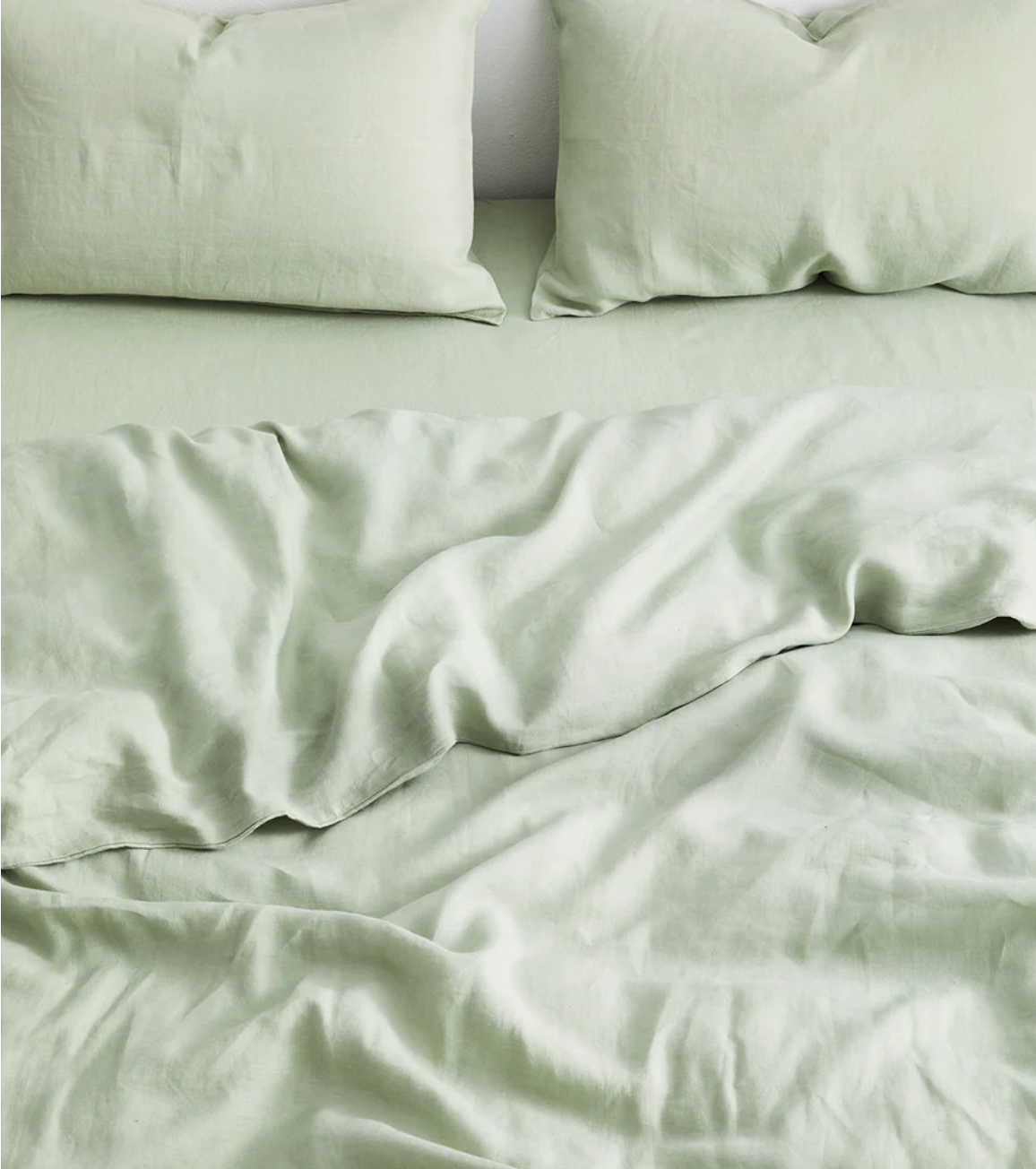 Baagh: Sage Flat Bedsheet with 2 pillowcases