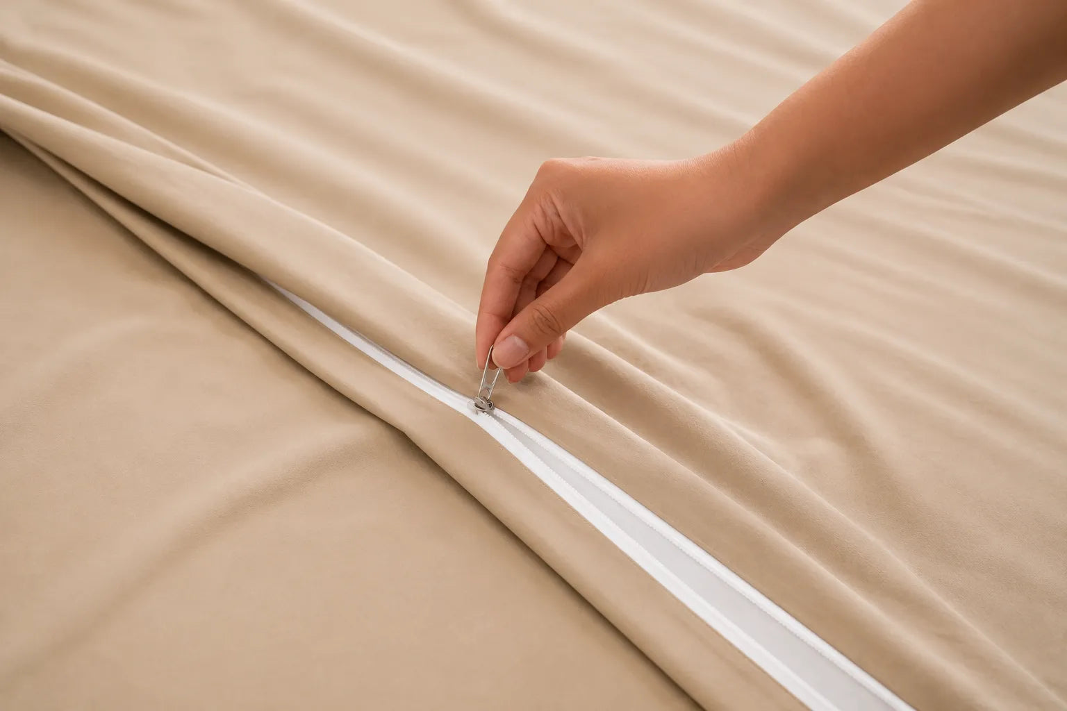 300 TC 100% Cotton Duvet Cover Toast (Aamras)