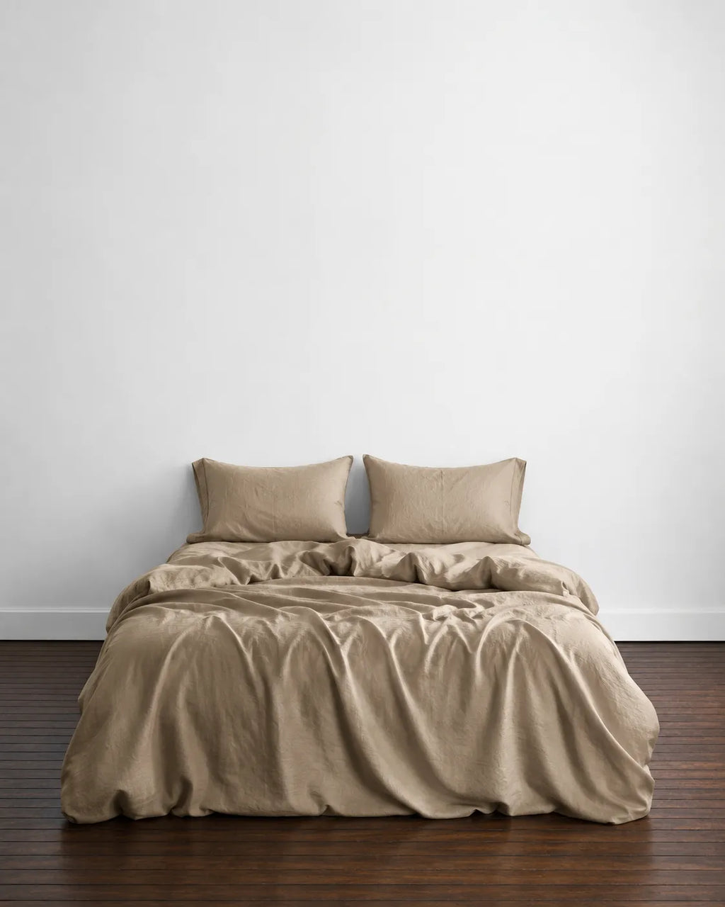 300 TC 100% Cotton Fitted Bedsheet - Toast (Aamras)
