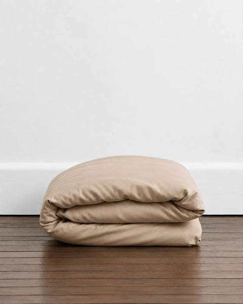 300 TC 100% Cotton Duvet Cover Toast (Aamras) — Toast