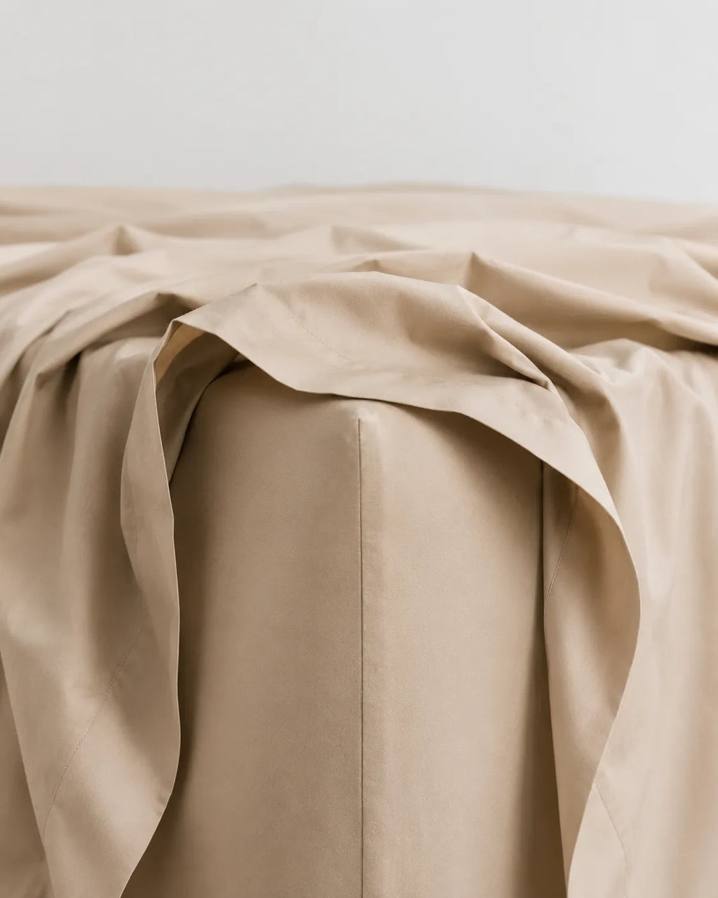 300 TC 100% Cotton Fitted Bedsheet - Toast (Aamras)