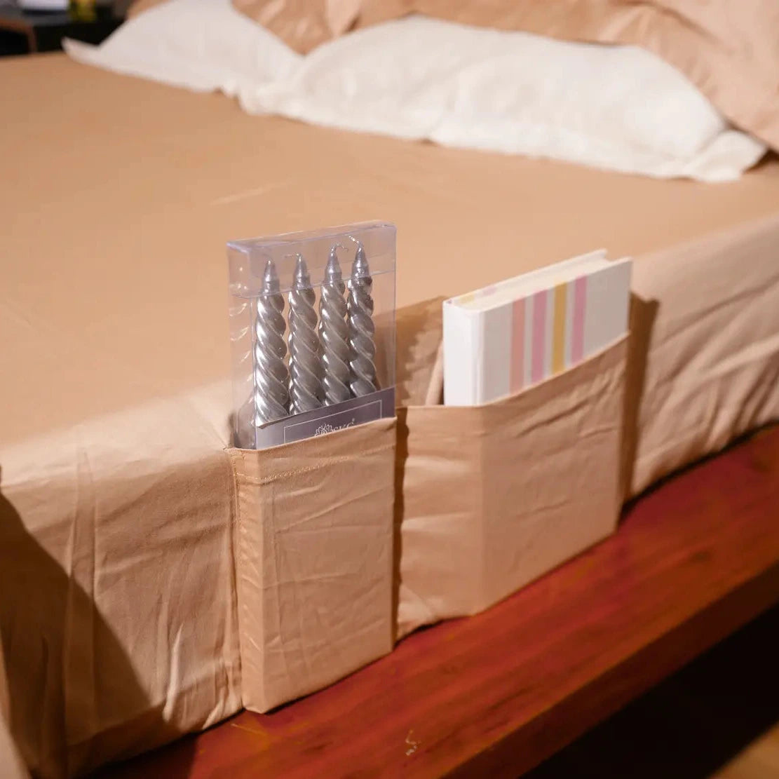 Bedsheet side pocket, for additional storage only in Saanjh Homes bedsheets
